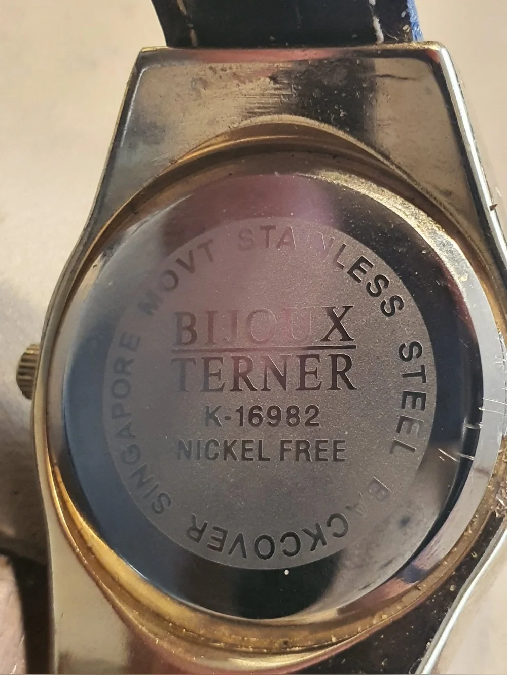 🦋10/$20🦋 Bijoux Terner Goldtone/Blue Leather Women's Watch